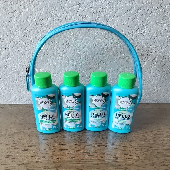 5pc Herbal Essences Hair/Body Wash + Conditioner Travel Bag Set - Picture 2 of 3